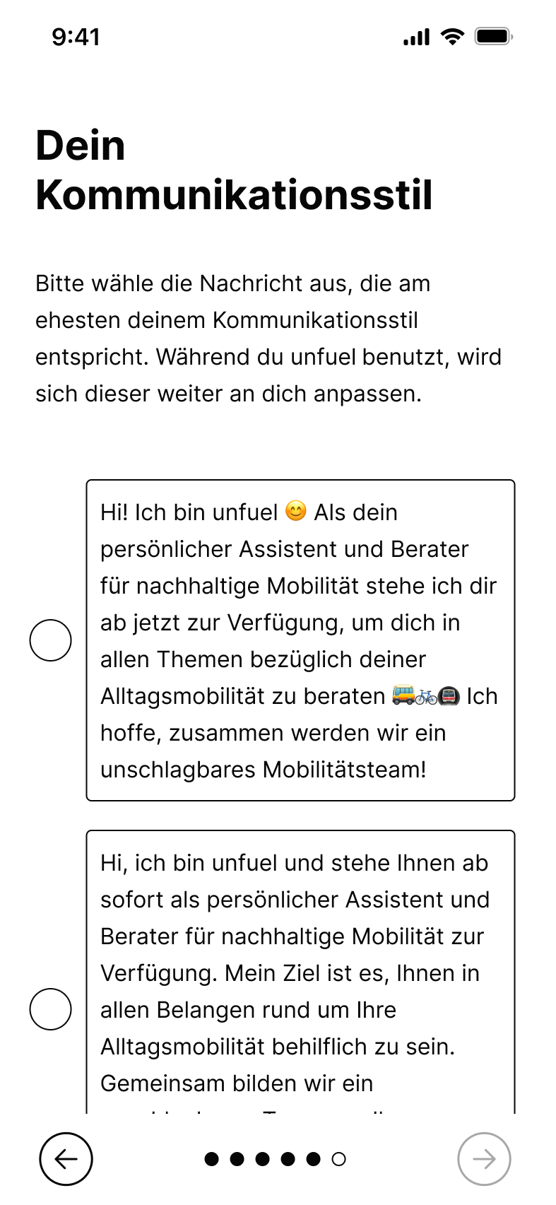 Selecting a preferred communication style